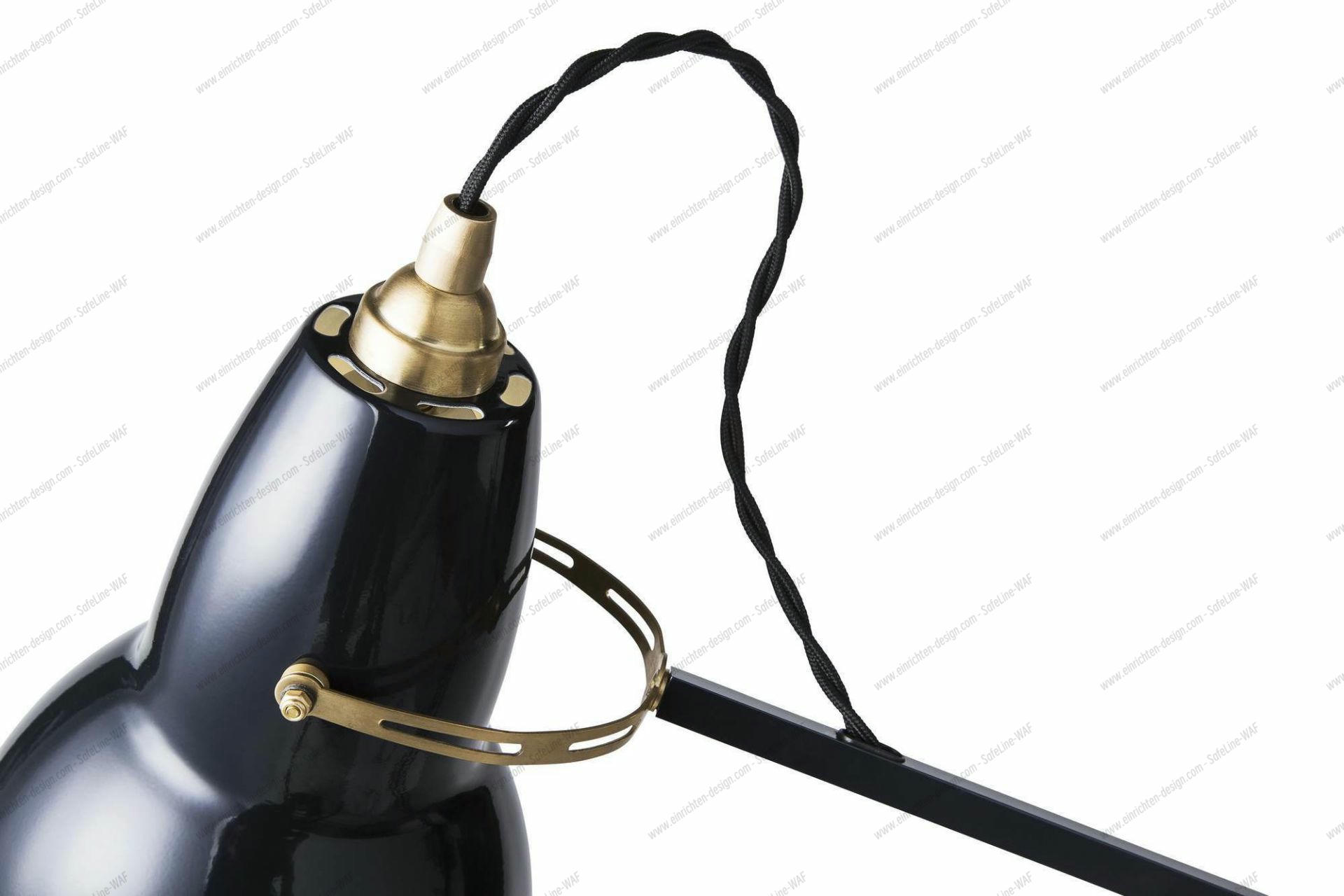 Original 1227 Brass table lamp Anglepoise Jet black Kabel schwarz ANGLEPOISE 32515